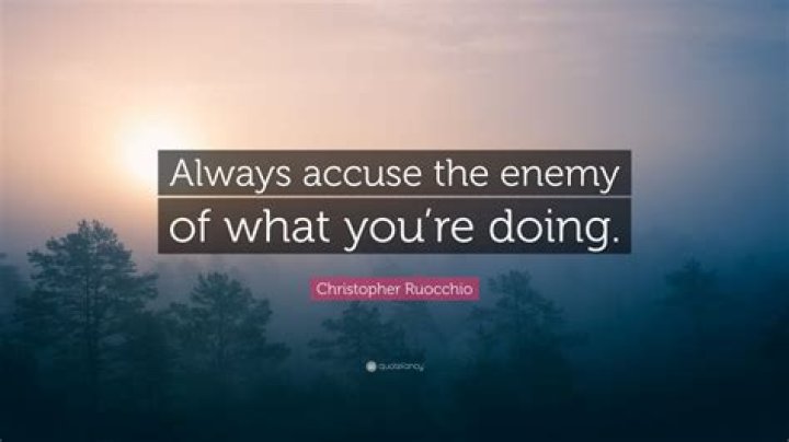 Accuse Your Enemy of What You Are Doing as You Are Doing It: A Psychological Insight